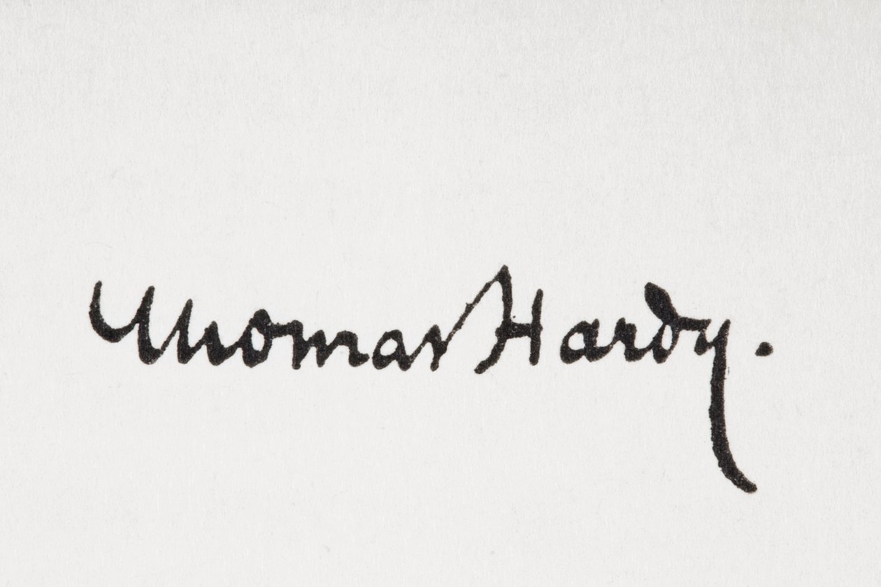 Handtekening van auteur Thomas Hardy, uit King Albert