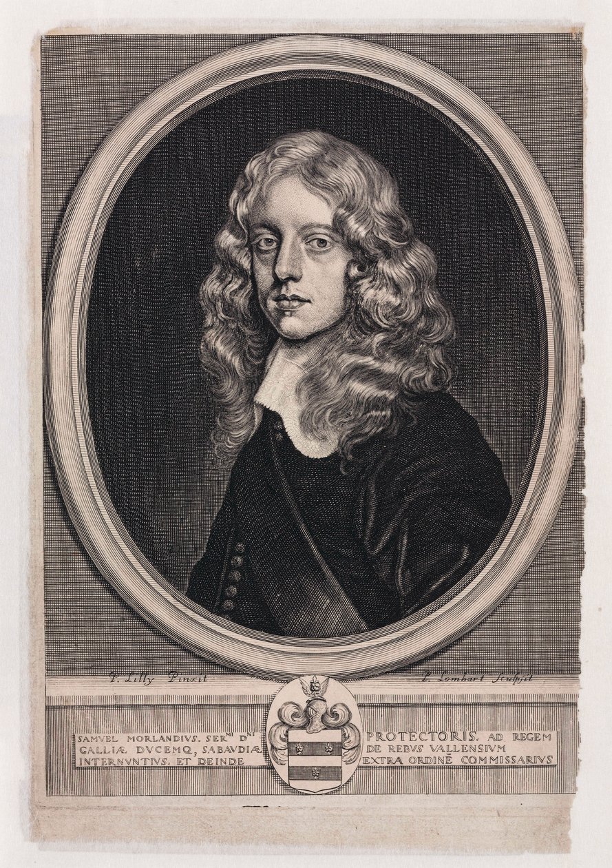 Sir Samuel Morland, Engelse diplomaat, wiskundige en uitvinder, ca. 1660 door Unbekannt