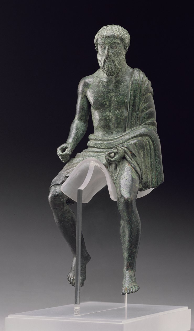 Statuette van een ruiter, Etruskisch, laat 5e eeuw v.Chr. door Unbekannt