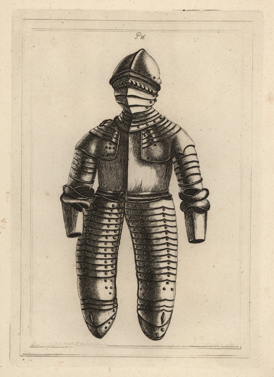 Harnas van een ruiter uit de tijd van Koning Hendrik VIII of Elizabeth I, uit de Tower of London door Unbekannt