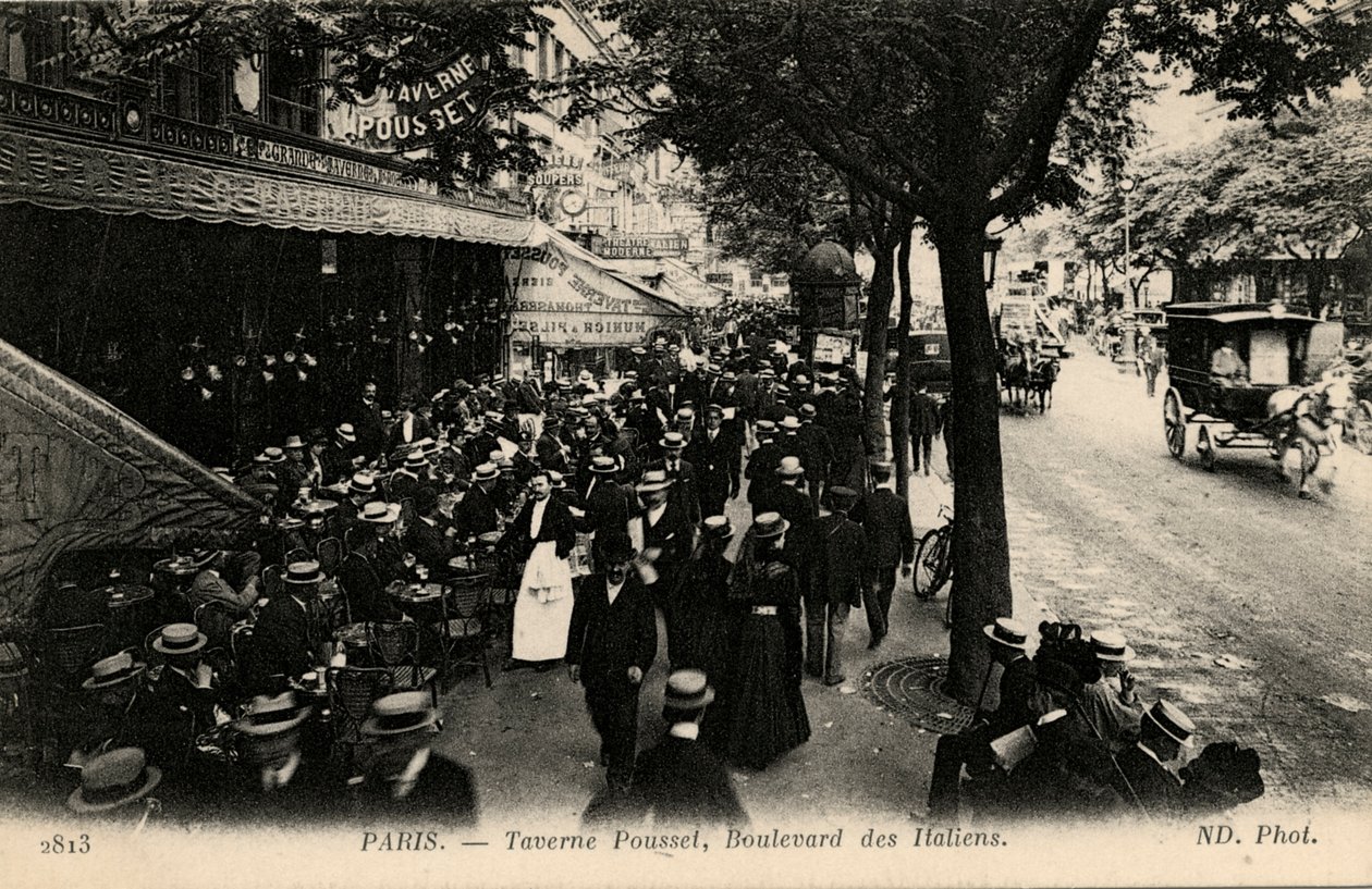 Taverne Pousset, Boulevard des Italiens, Parijs door Unbekannter Künstler