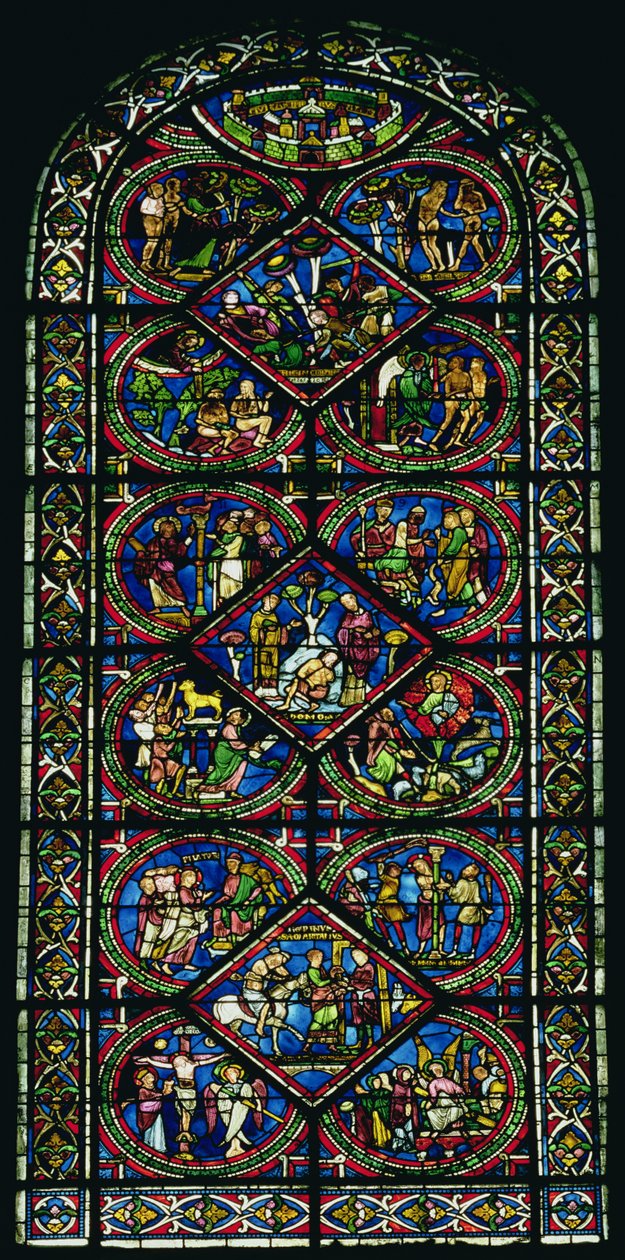 De Verdrijving uit de Hof van Eden, de Gelijkenis van de Barmhartige Samaritaan, Het Lijden en andere bijbelse scènes, uit de omgang door Unbekannt