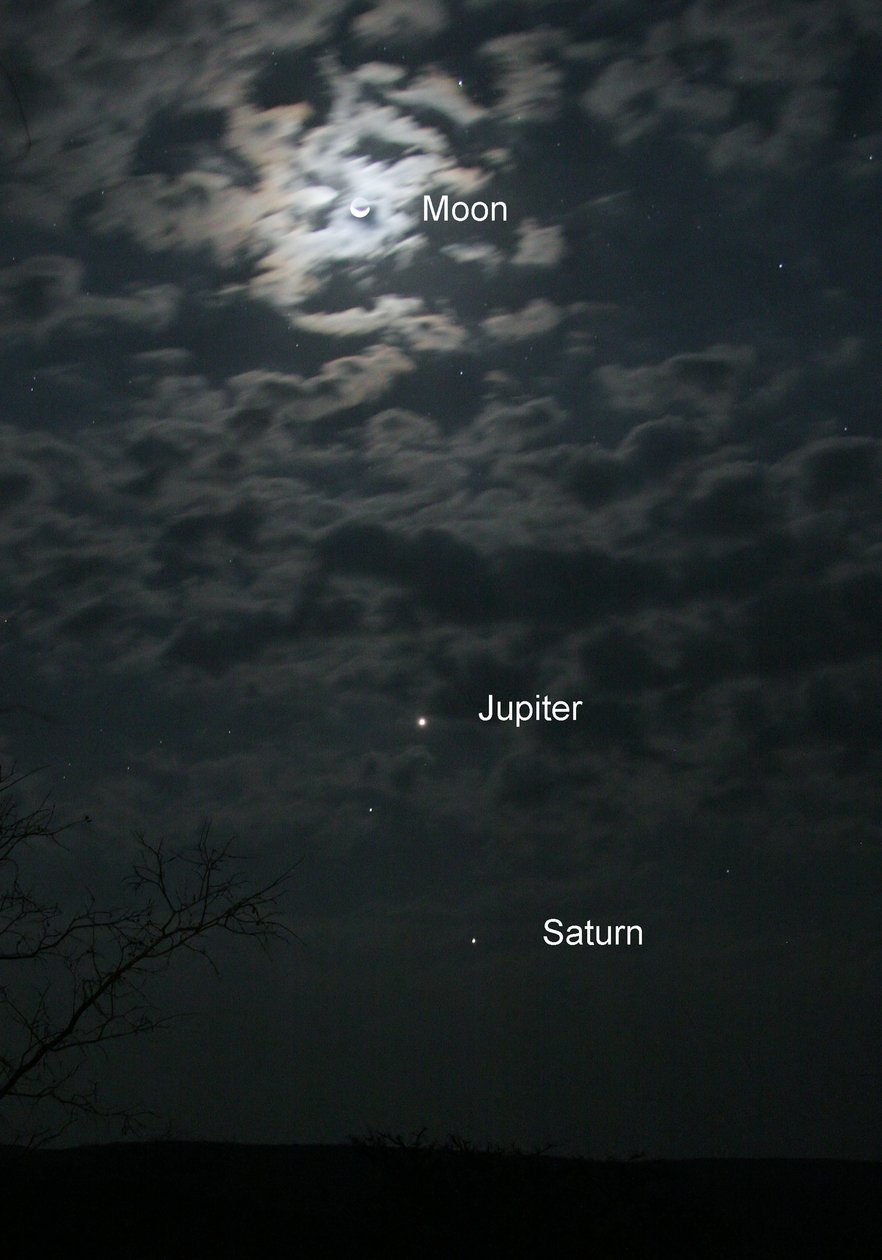 De Maan, Jupiter en Saturnus, 2005 door Unbekannt