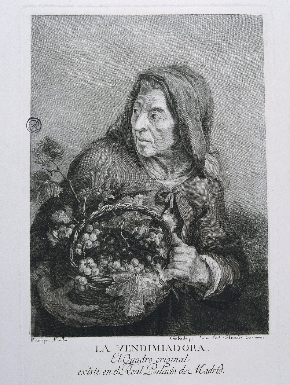 De Wijnboer, ca. 1770 (gravure) door Unbekannter Künstler