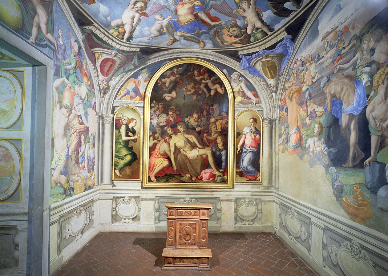 De kapel van Eleonora van Toledo, ontworpen door Bartolomeo Ammannati en gedecoreerd door Agnolo Bronzino c.1543 (foto) door Unbekannt