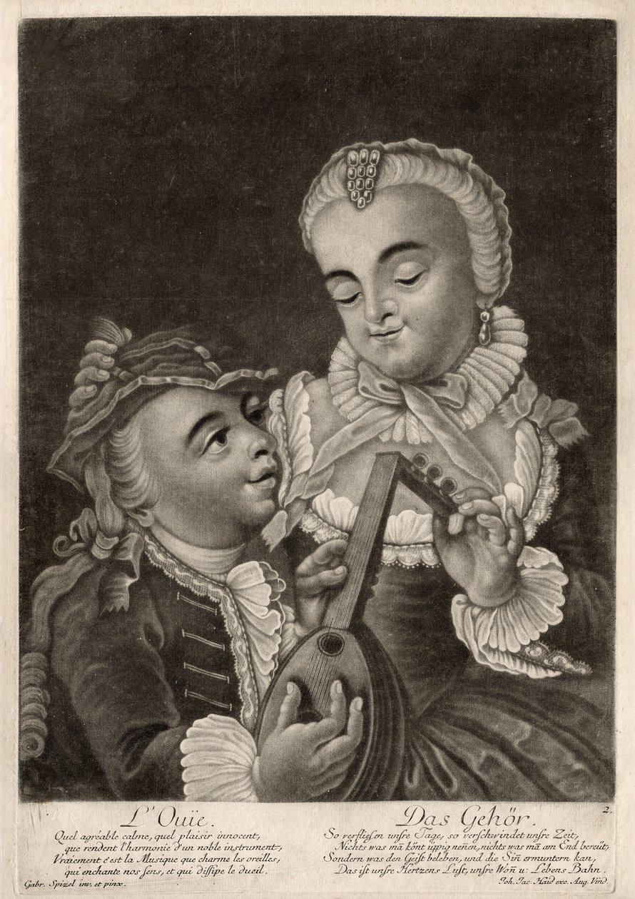 Het gehoor, Augsburg, ca. 1760 door Unbekannter Künstler