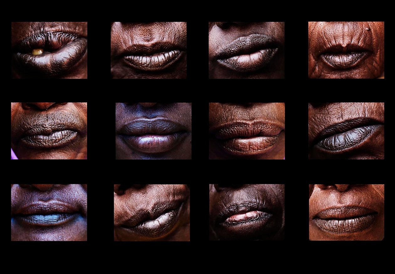 De monden die in stilte schreeuwen, deel van een serie beelden uit Darfur, de samengestelde beelden zijn zeer sterk en een nieuwe kijk op genocide, Soedan, Afrika door Unbekannter Künstler