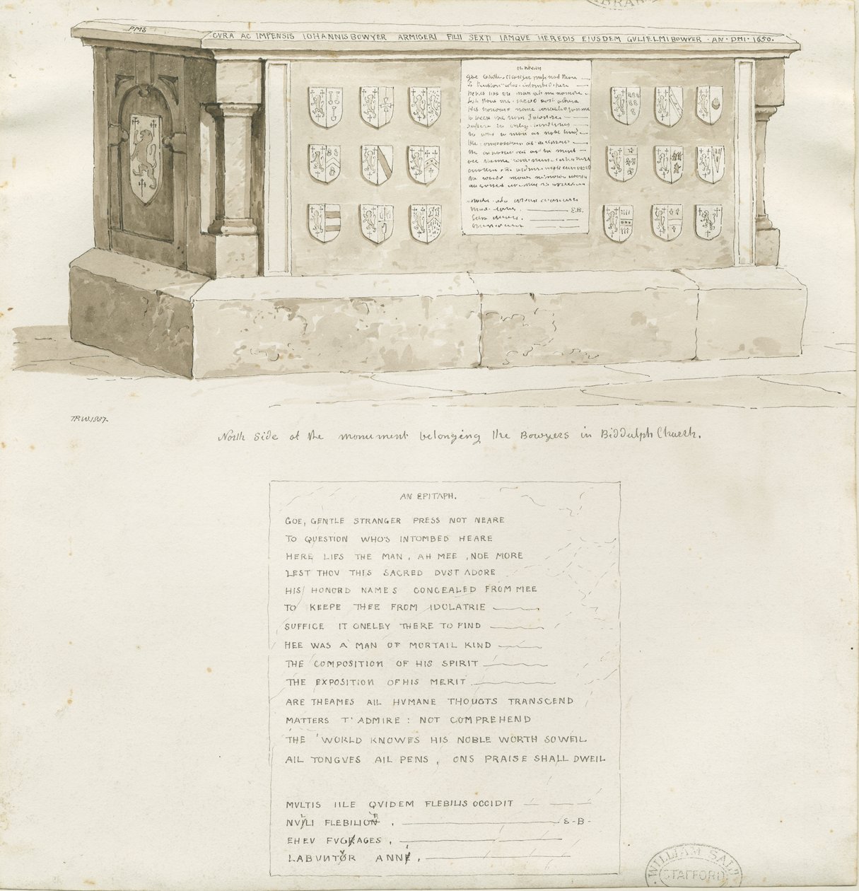 Graf in Biddulph Kerk - "William Bowyer" door Unbekannt