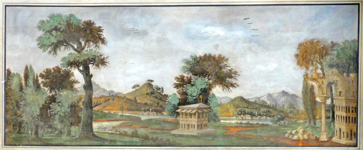 Topkapi-paleis, muurschildering, Istanboel, Turkije, Azië (foto) door Unbekannter Künstler