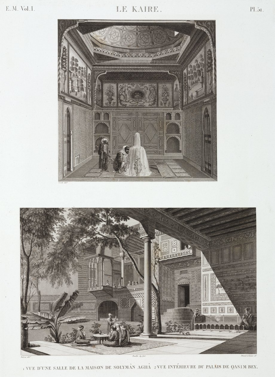 Twee voorbeelden van islamitische architectuur, Caïro, Egypte, ca. 1798 door Unbekannt