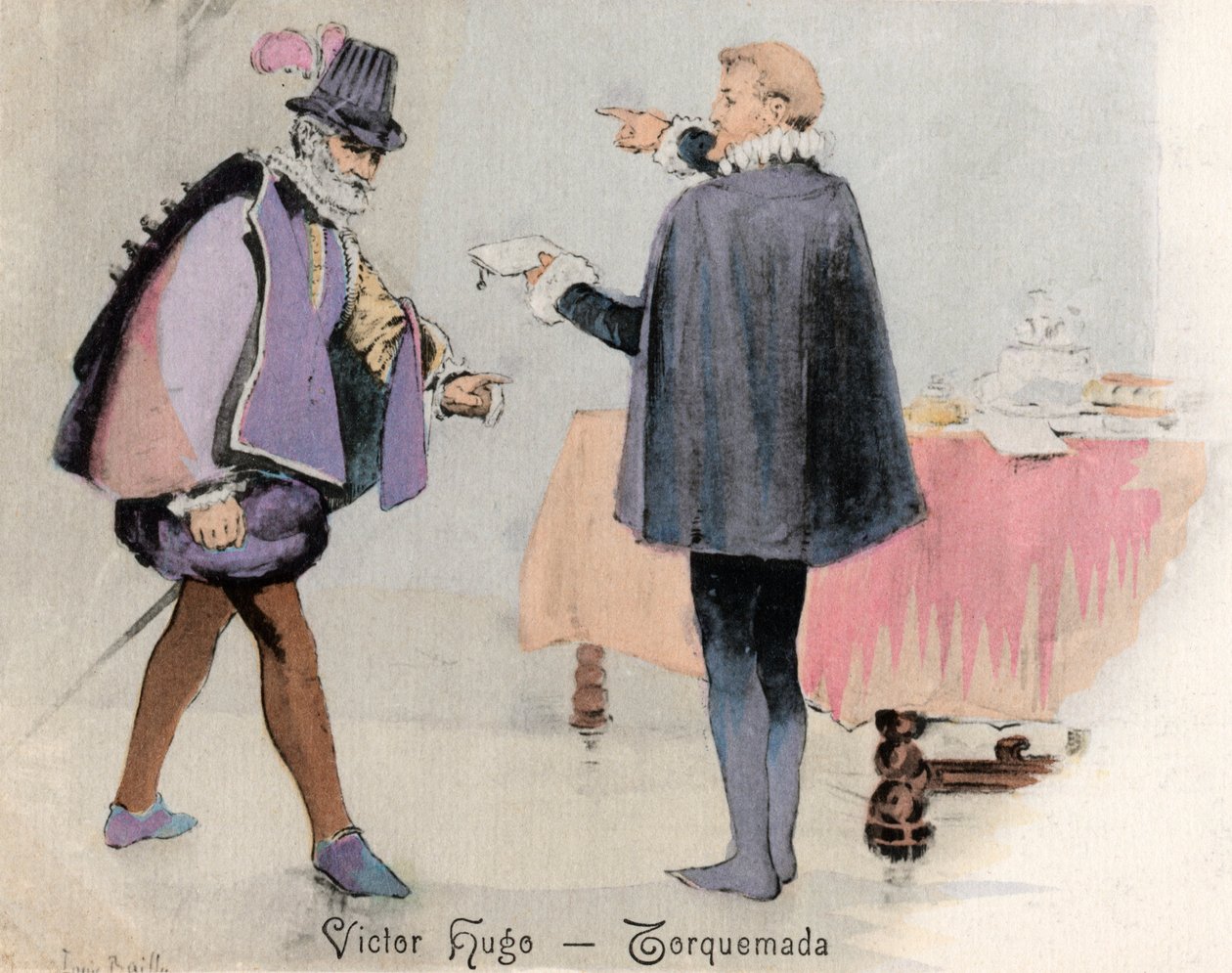 Victor Hugo - illustratie door Unbekannter Künstler