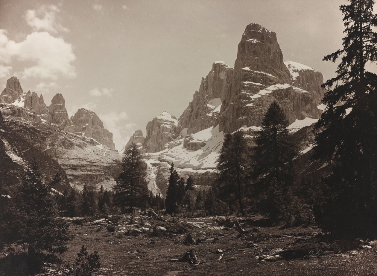 Uitzicht op de Alpen toendra Brenta Alta, in de Brenta Groep door Unbekannter Künstler
