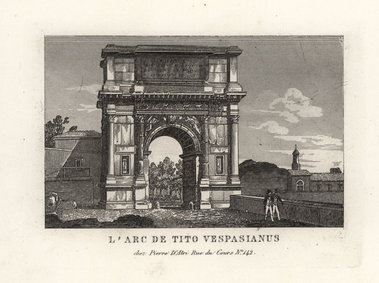 Uitzicht op de Boog van Titus, Rome door Unbekannt