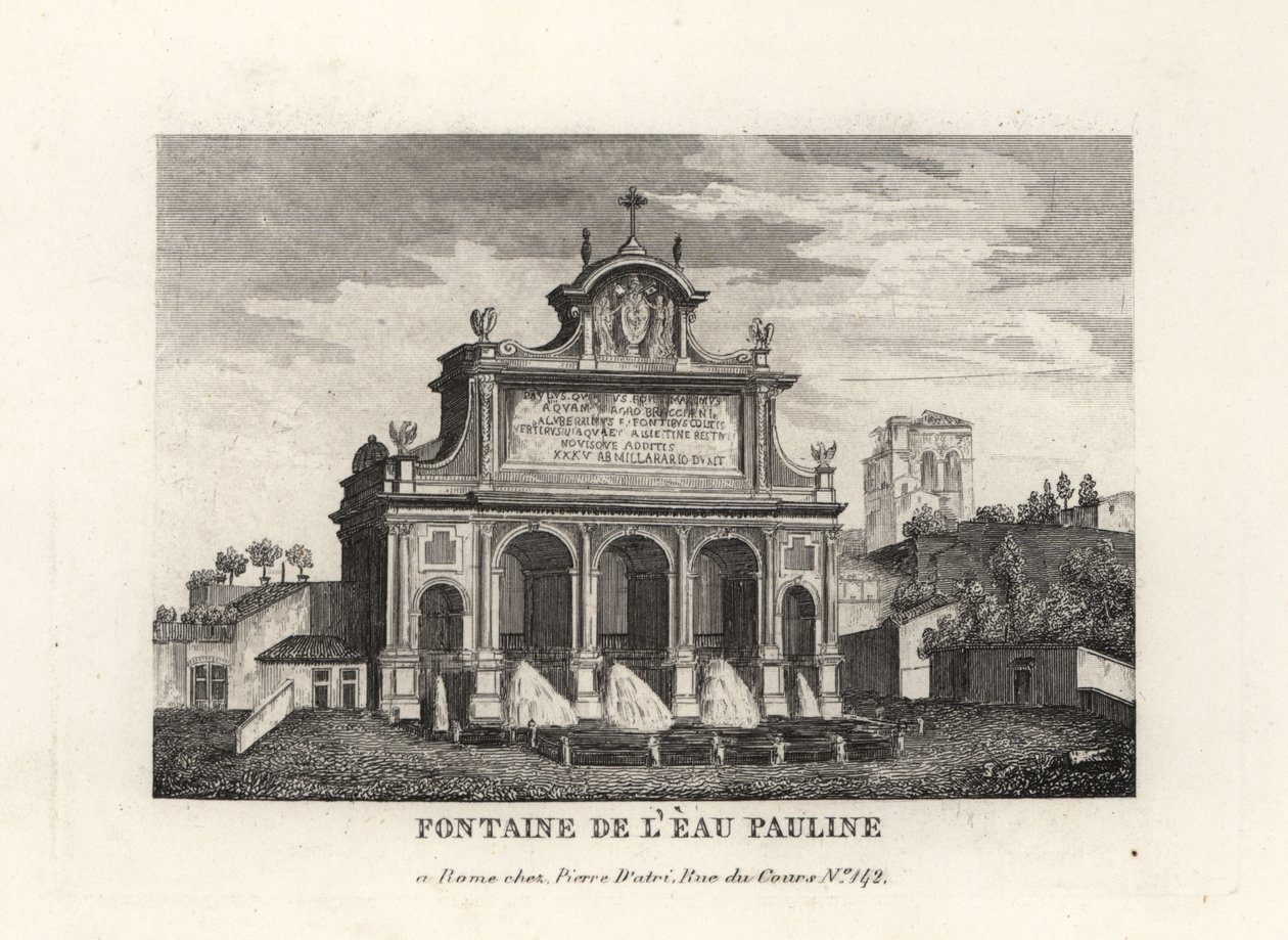 Zicht op de Fontana dell