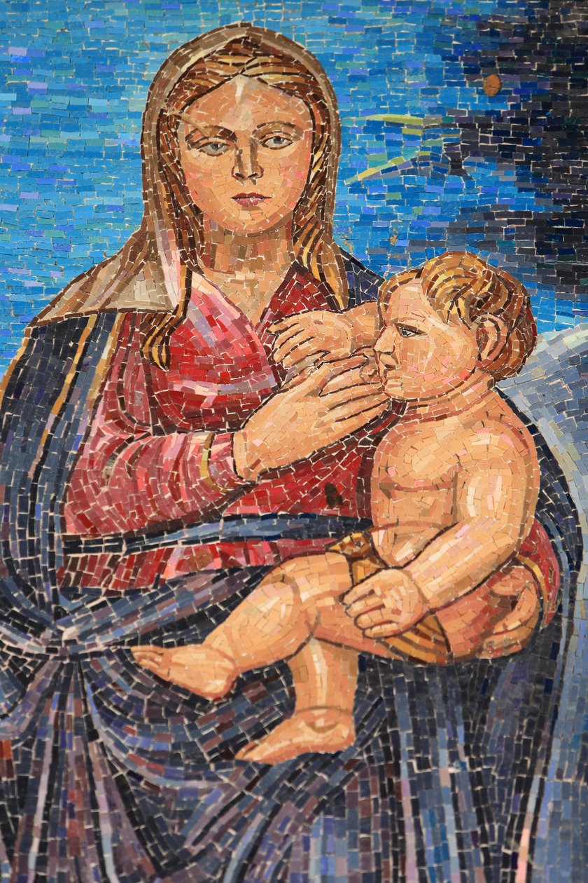 Maagd en kind. Guatemala. Basiliek van de Aankondiging, Nazareth, Israël door Unbekannt