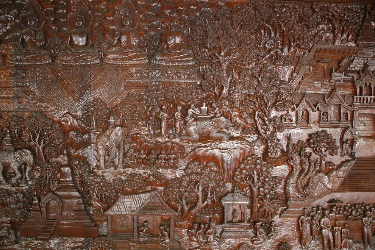 Wat Phra Doi Suthep, Chiang Mai. Reliëf. Thailand door Unbekannt