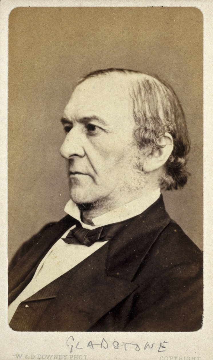 William Ewart Gladstone, Engelse liberale staatsman, ca. 1870s door Frederick (attr. to) Barnard