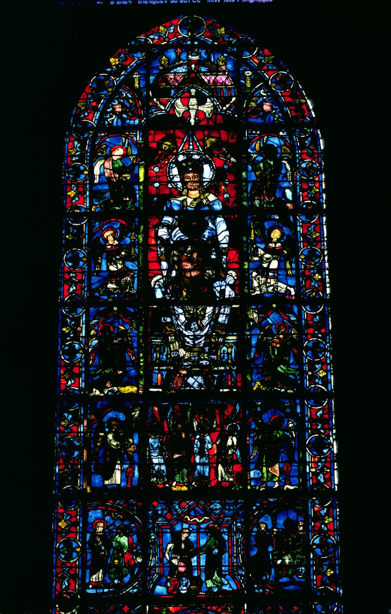 Venster met Notre Dame de la Belle Verriere in het zuiderkoor door Unbekannt