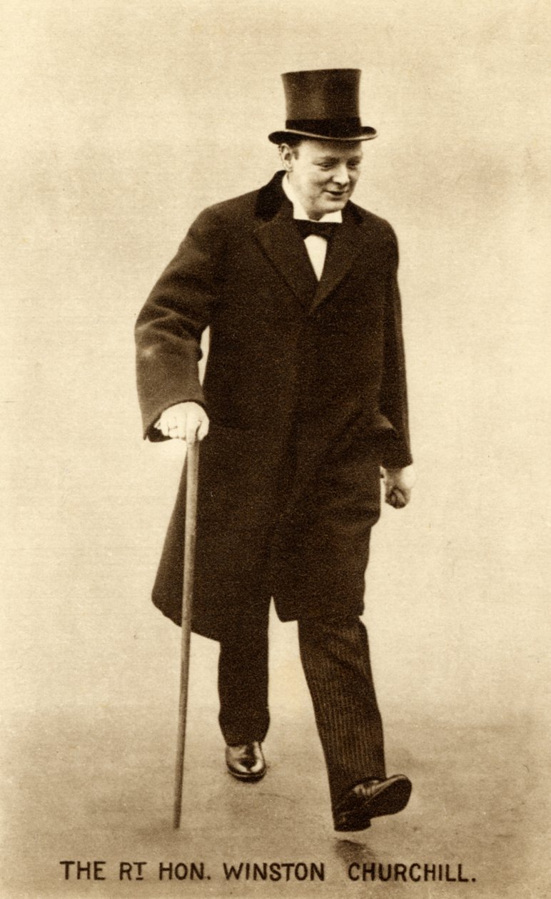 Winston Churchill bezoekt de premier Herbert Henry Asquith op maandag 26 januari 1914 door Unbekannter Künstler