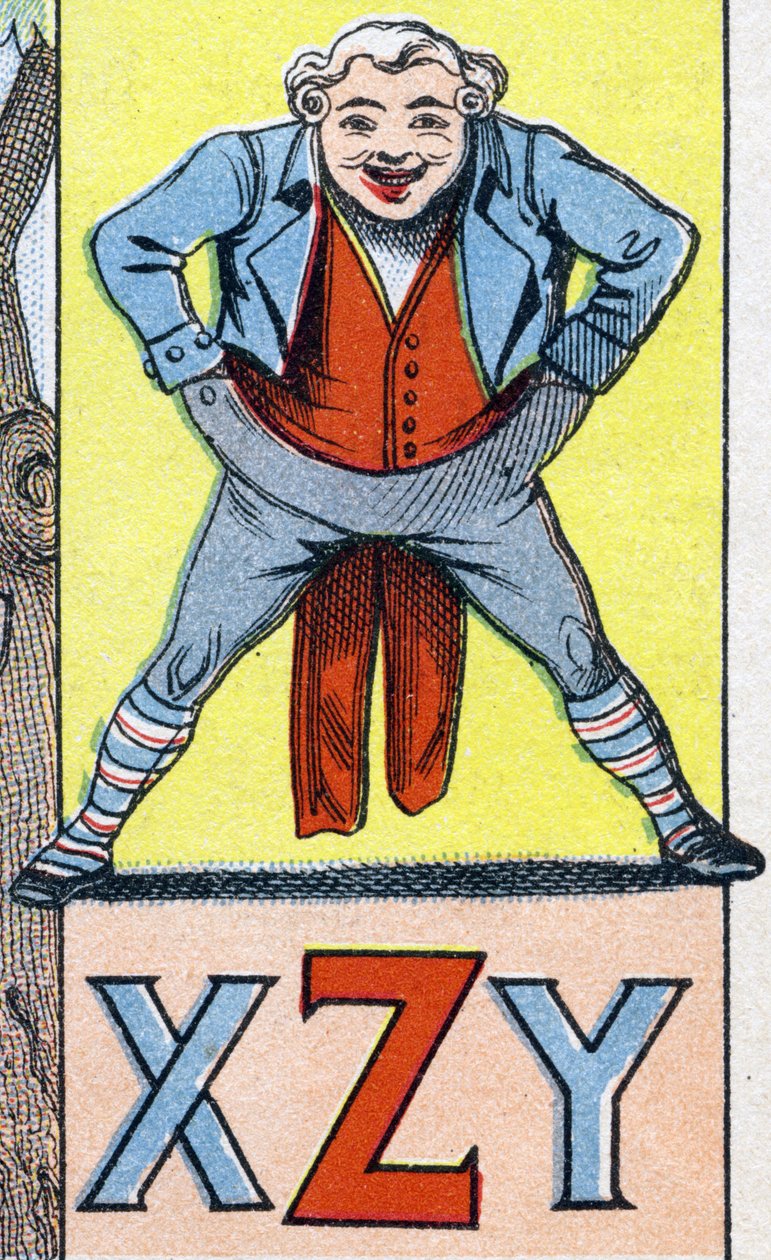 XZY letters. Gravure in "ABC Les Images en Alphabet". Epinal beeldvorming. Pellerin en Cie, drukker-uitgever, Epinal, eind 19e eeuw, circa 1890. door Unbekannt