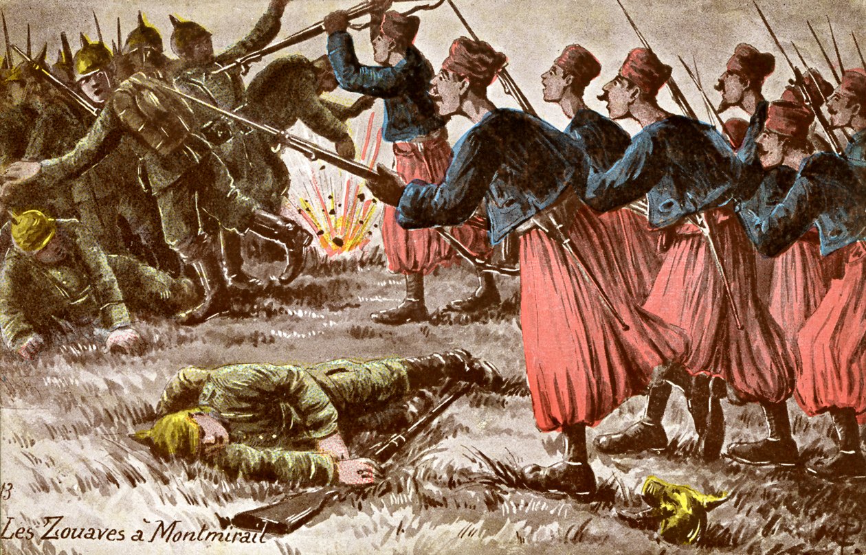 Zouaaf bij Montmirail aan het westfront door Unbekannter Künstler
