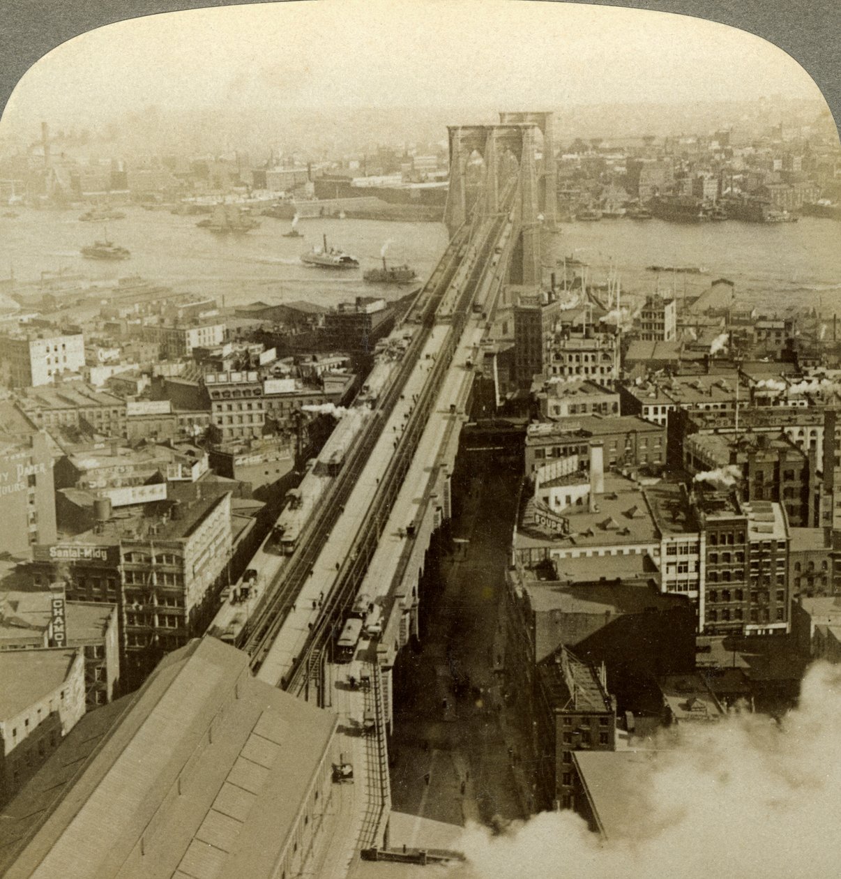 Brooklyn Bridge, New York, VS door Underwood and Underwood