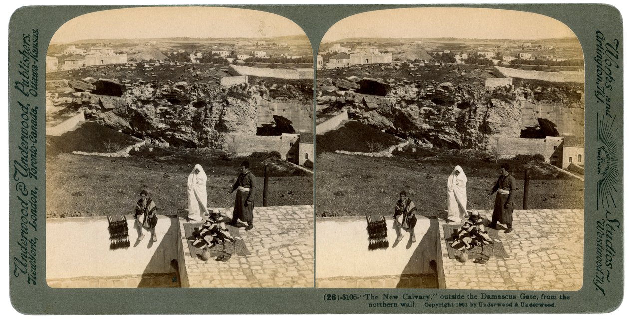 Jeruzalem gezien vanaf de Damascuspoort, Palestina, 1901 door Underwood and Underwood