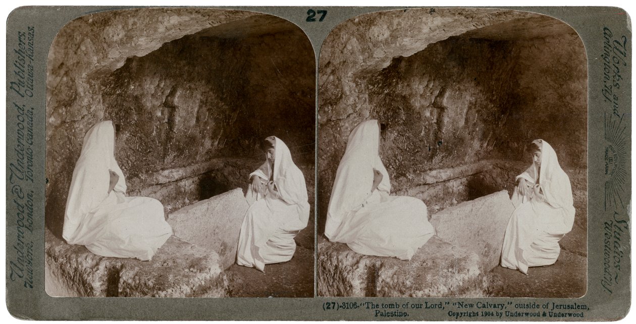 Het graf van Jezus, buiten Jeruzalem, Palestina, 1904 door Underwood and Underwood