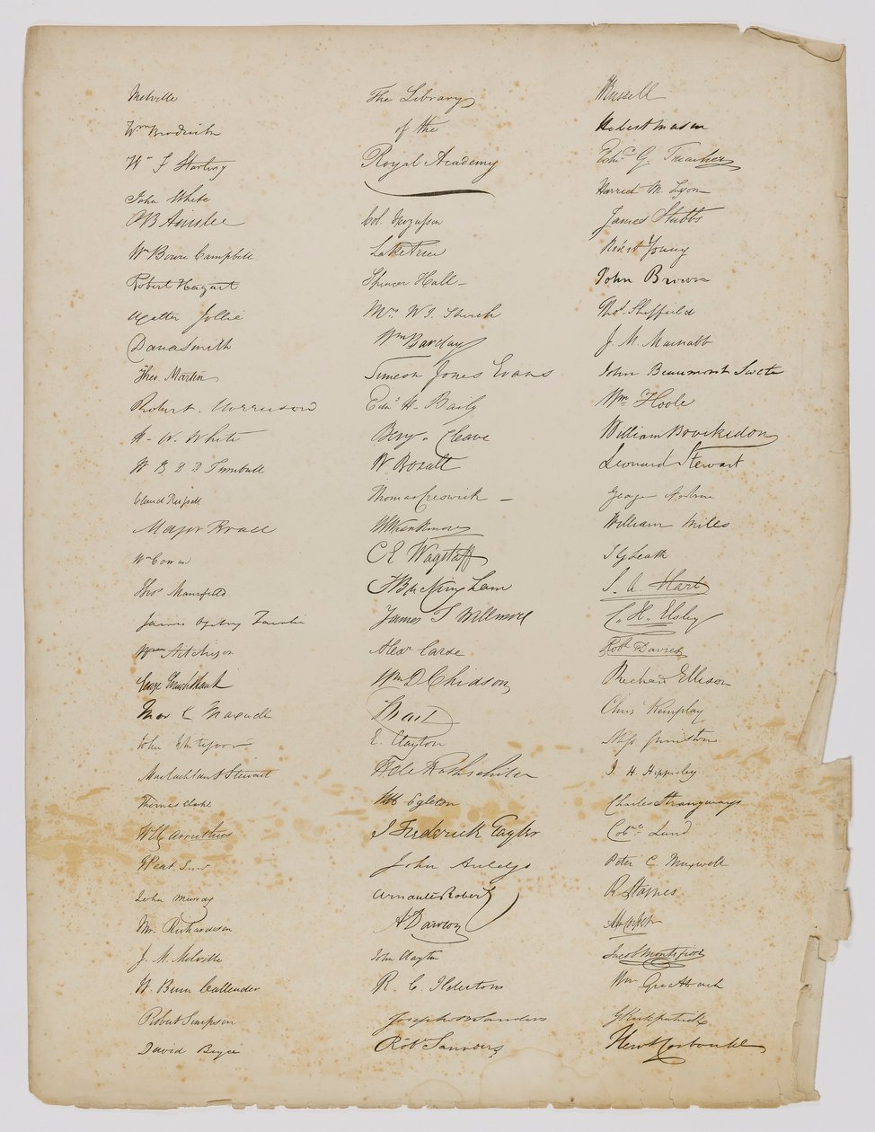 De bibliotheek van de Koninklijke Academie (pagina uit boek) door Unidentified (European)