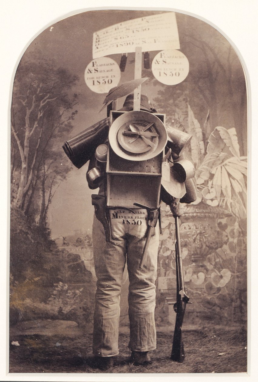 ["Forty-niner" Street Advertiser in Studio, San Francisco]. door Unidentified