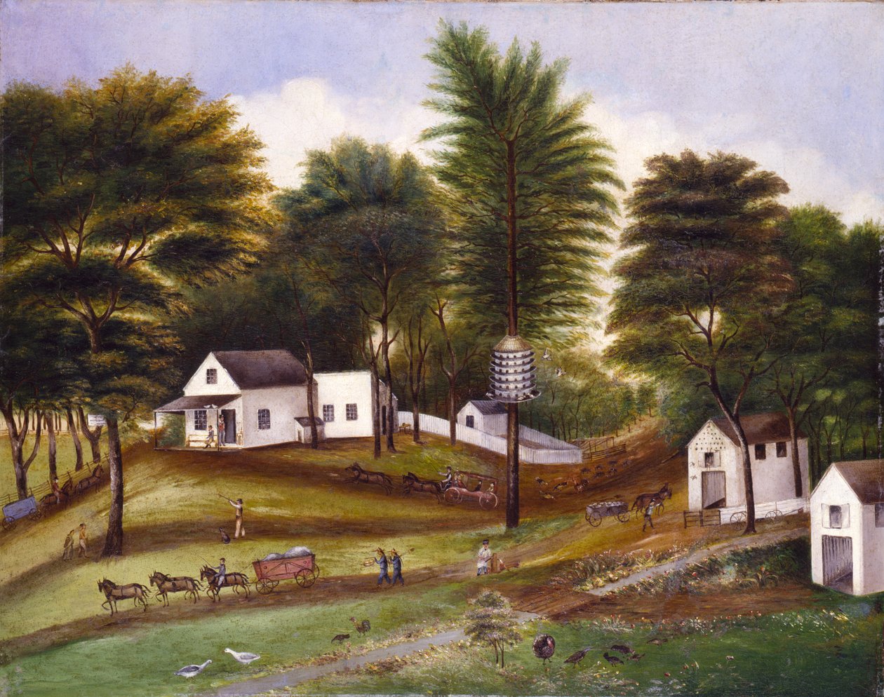 Landschap (mogelijk van Staten Island, New York) door Unidentified