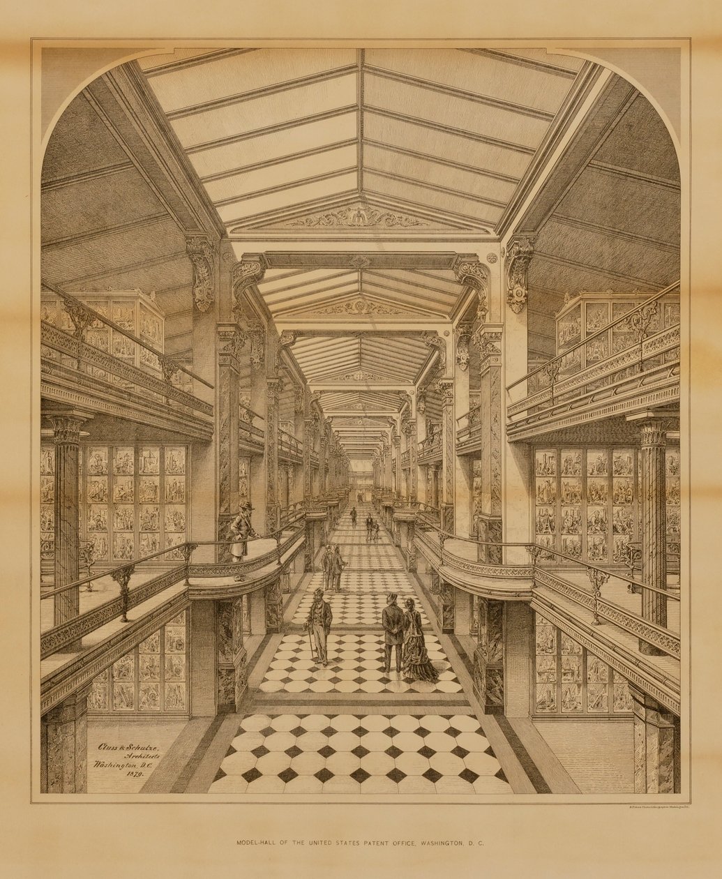 Modellenhal van het Octrooibureau van de Verenigde Staten, Washington, D.C. door Unidentified