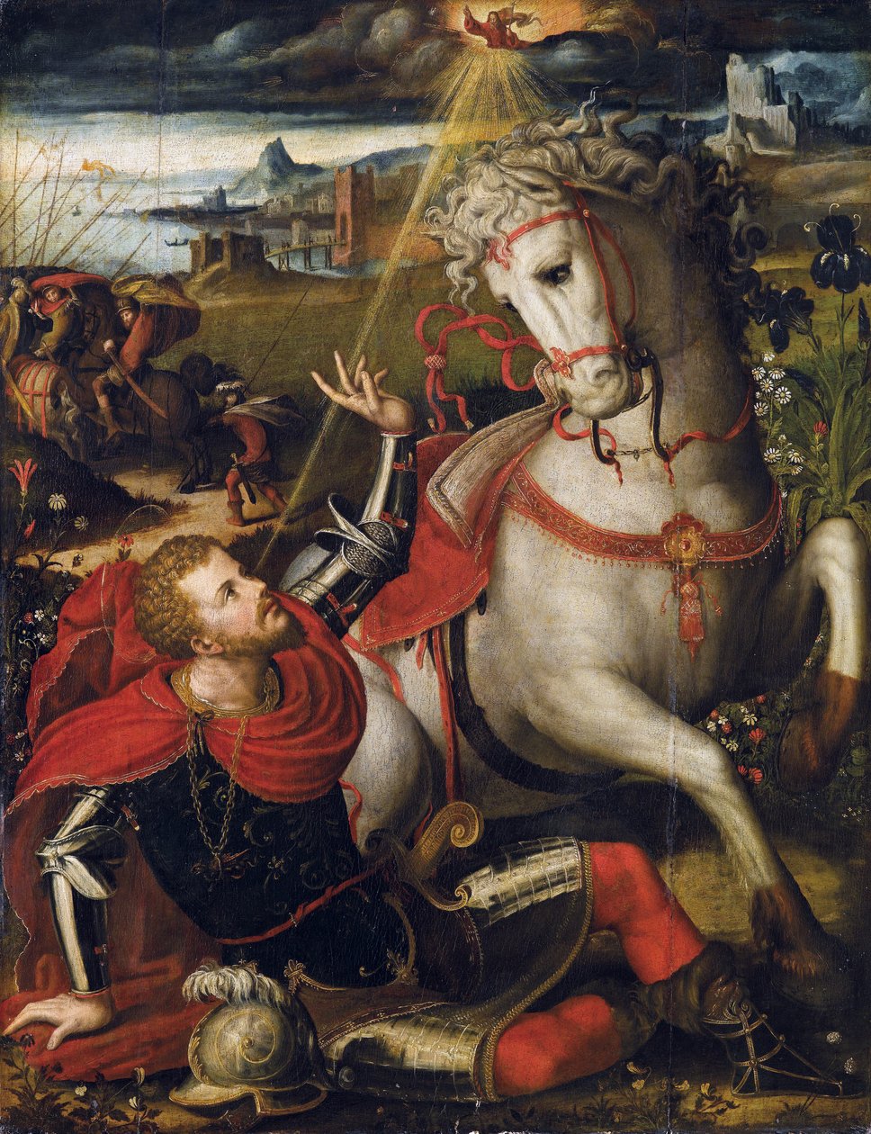 De bekering van de heilige Paulus door Unknown
