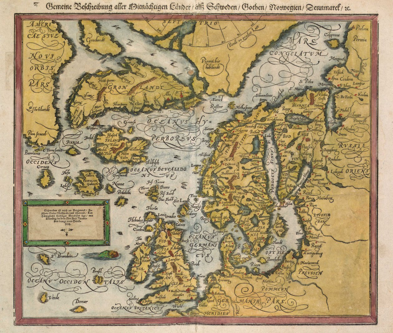Een kaart van IJsland rond 1588 door Unknown