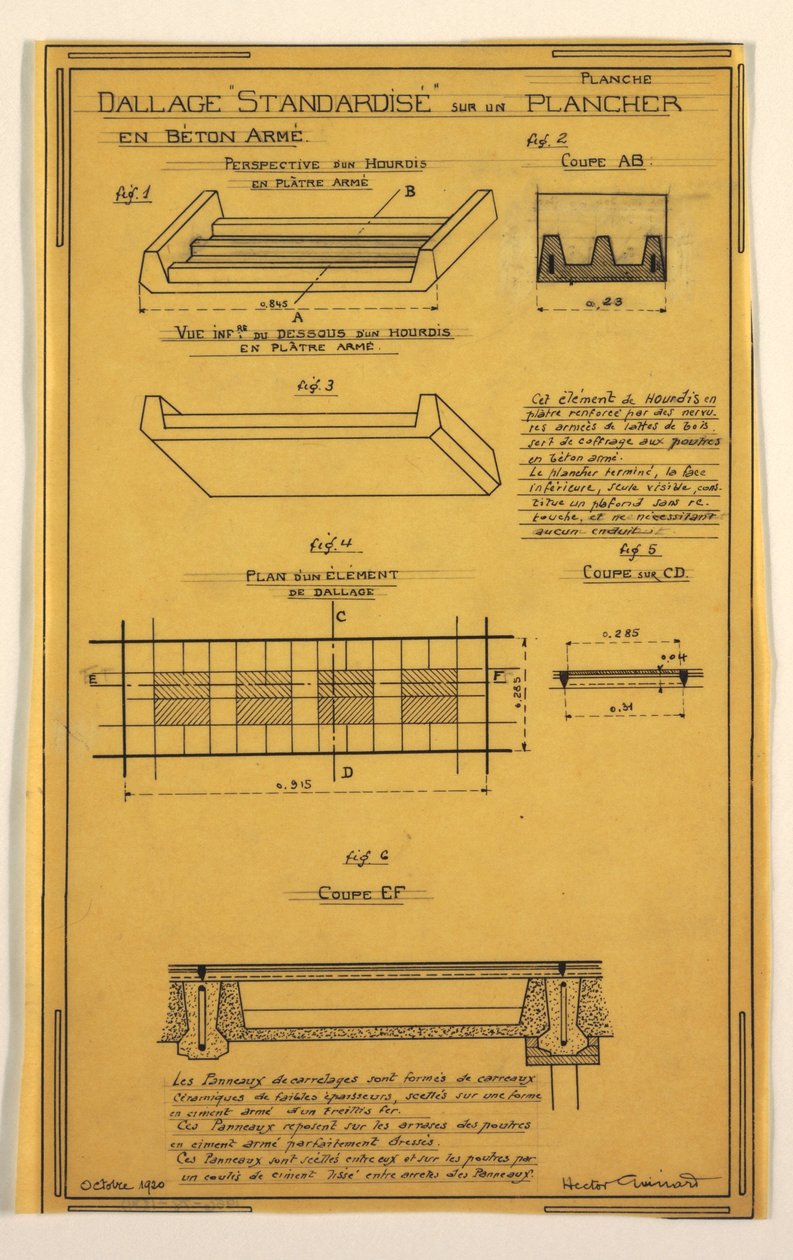 Ontwerp voor een massaal operationeel huis ontworpen door Hector Guimard door Unknown