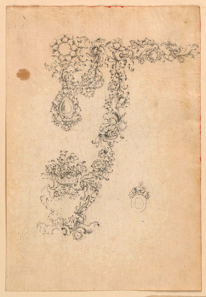 Ontwerp voor ketting en oorbel door Unknown