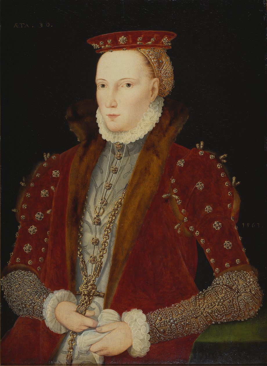 Portret van een dame, vermoedelijk koningin Elizabeth I, 1563 door Unbekannt Unbekannt