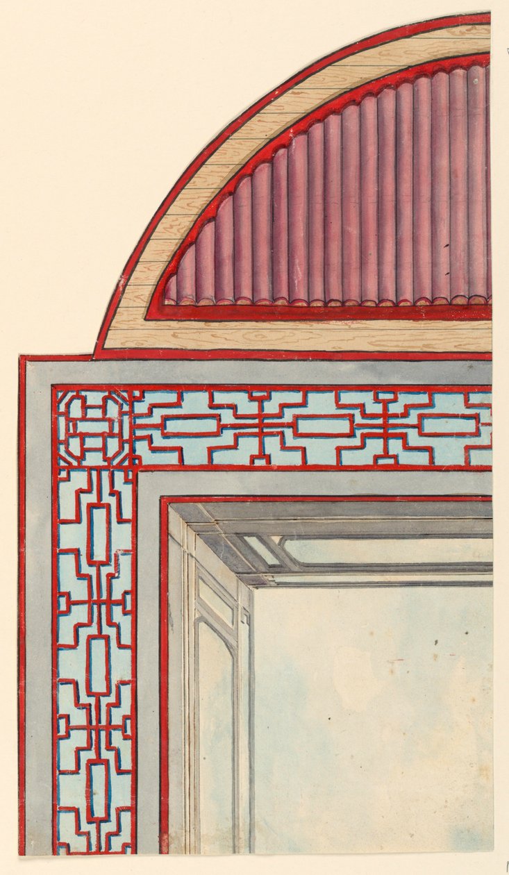 Ontwerp voor plafonddecoratie, waarschijnlijk voor de serre/muziekkamer, 1802 of eerder door Unknown