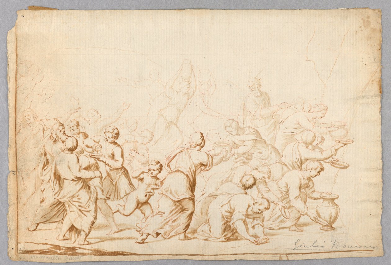 Compositorische Studie naar Giulio Romano door Unknown