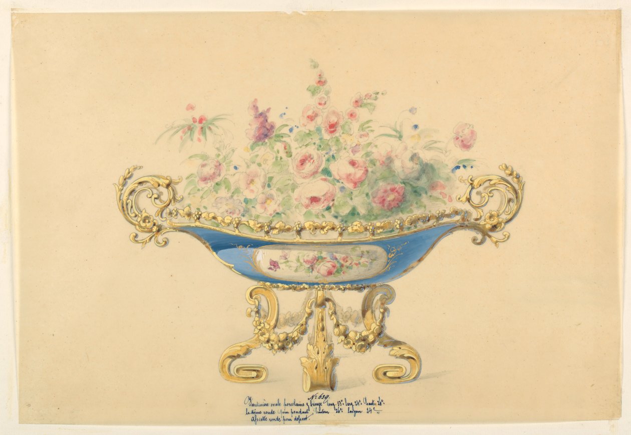 Ontwerp voor een Jardiniere, ca. 1855 door Unknown