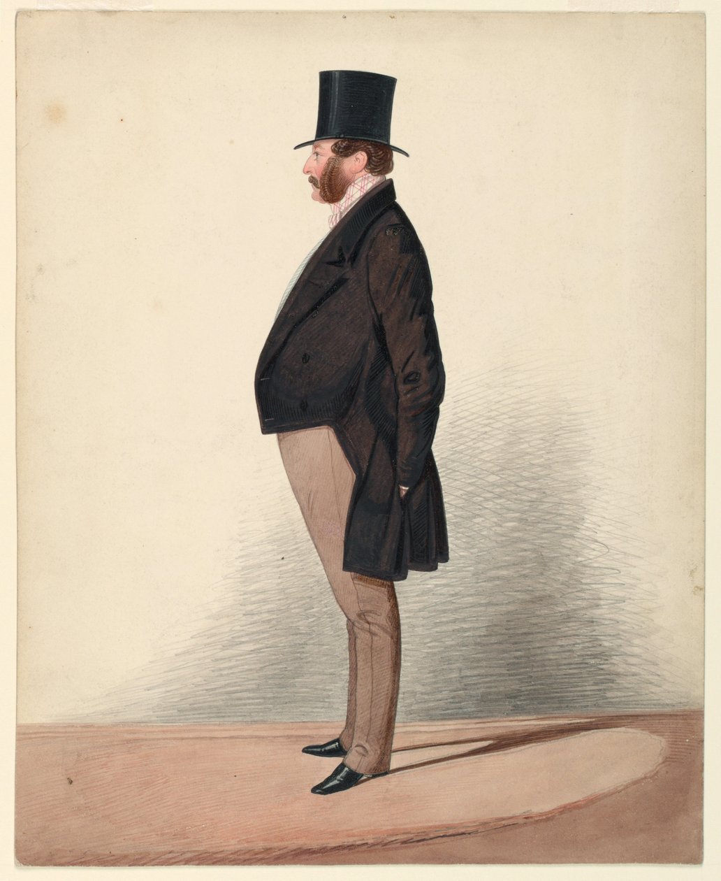 Tekening, portret van een onbekende man, 1870-80 door Unknown