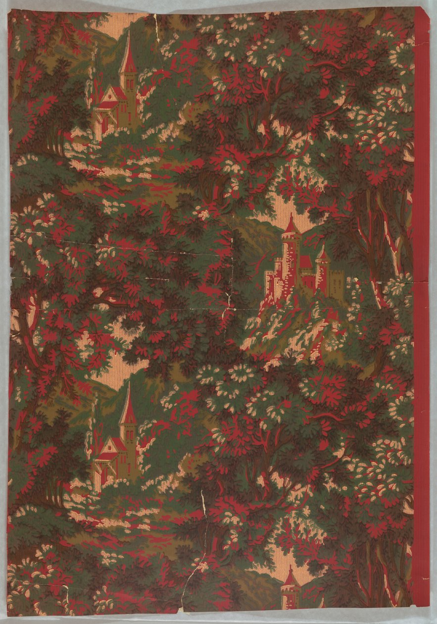 Wandbekleding (VS), 1890-1910 door Unknown