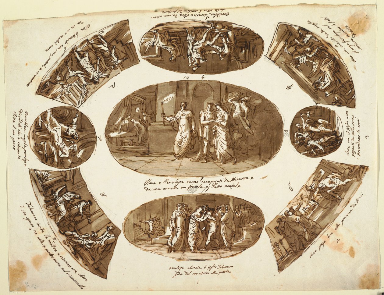 De terugkeer van Odysseus naar Ithaca door Unknown