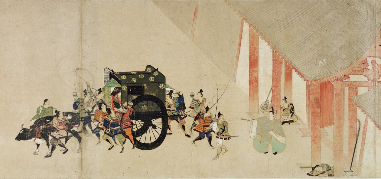 Keizer Nijo ontsnapt uit het keizerlijk paleis naar het Rokuhara herenhuis door Unknown