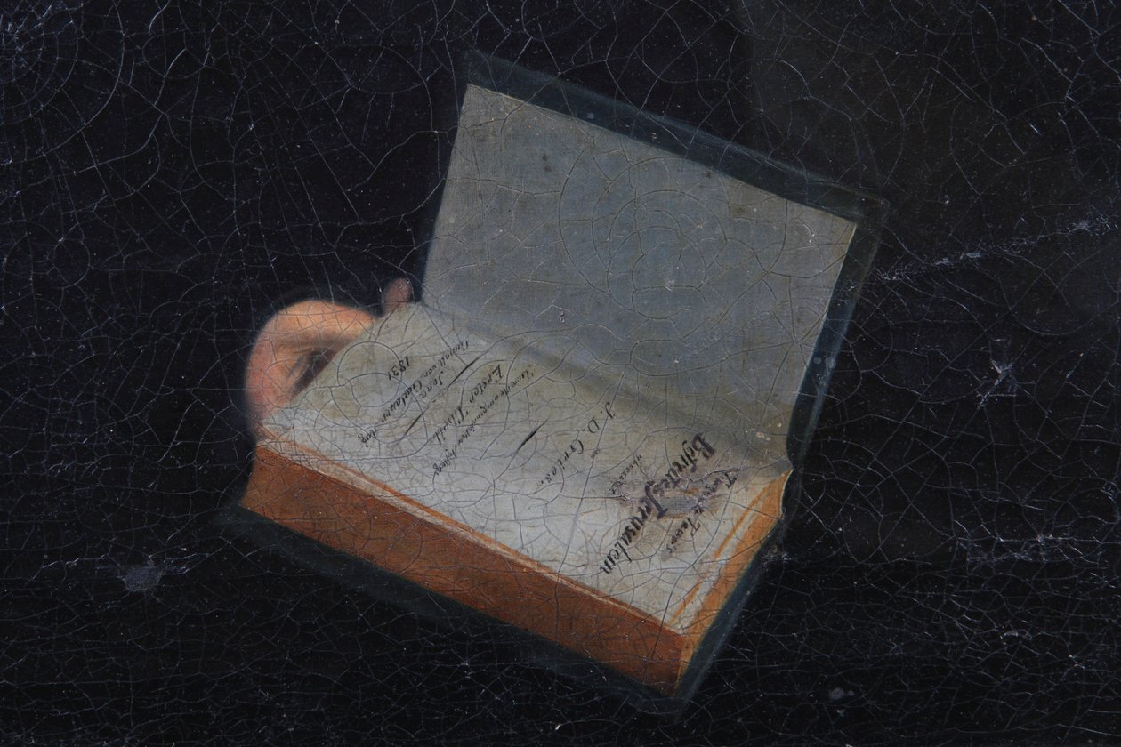 Een van de begeleidende portretten van Louisa en Friedrich (Frederick) Muench door Unknown