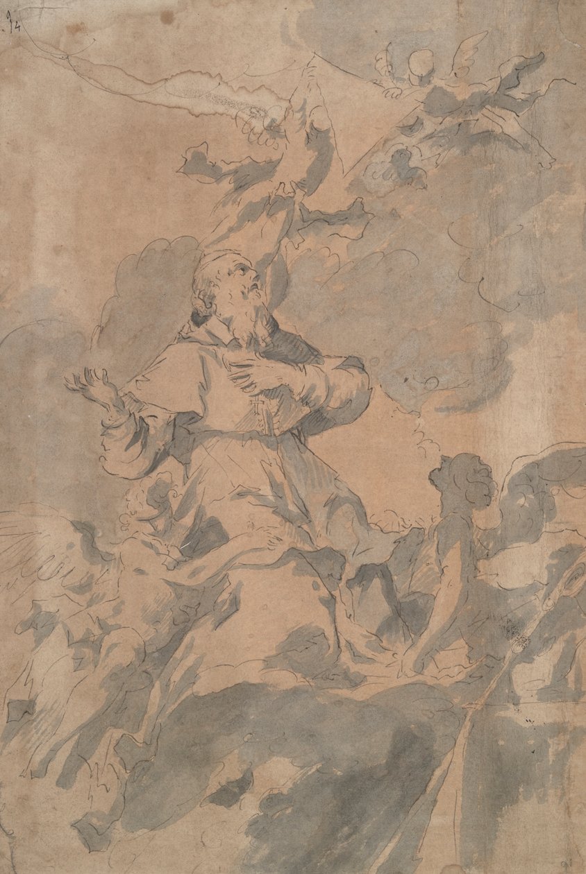 Hemelvaart van een Kardinaal Heilige door Unknown