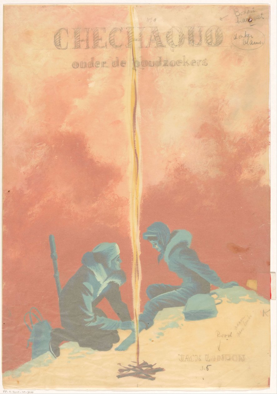 Bandontwerp voor: Jack London, Chechaquo onder de goudzoekers, 1958 door Unknown