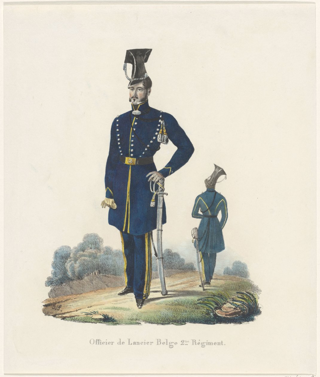 Belgische lansier, 1830 door Unknown