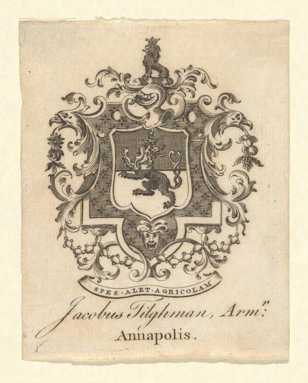 Boekplaat van Jacob Tilgham door Unknown