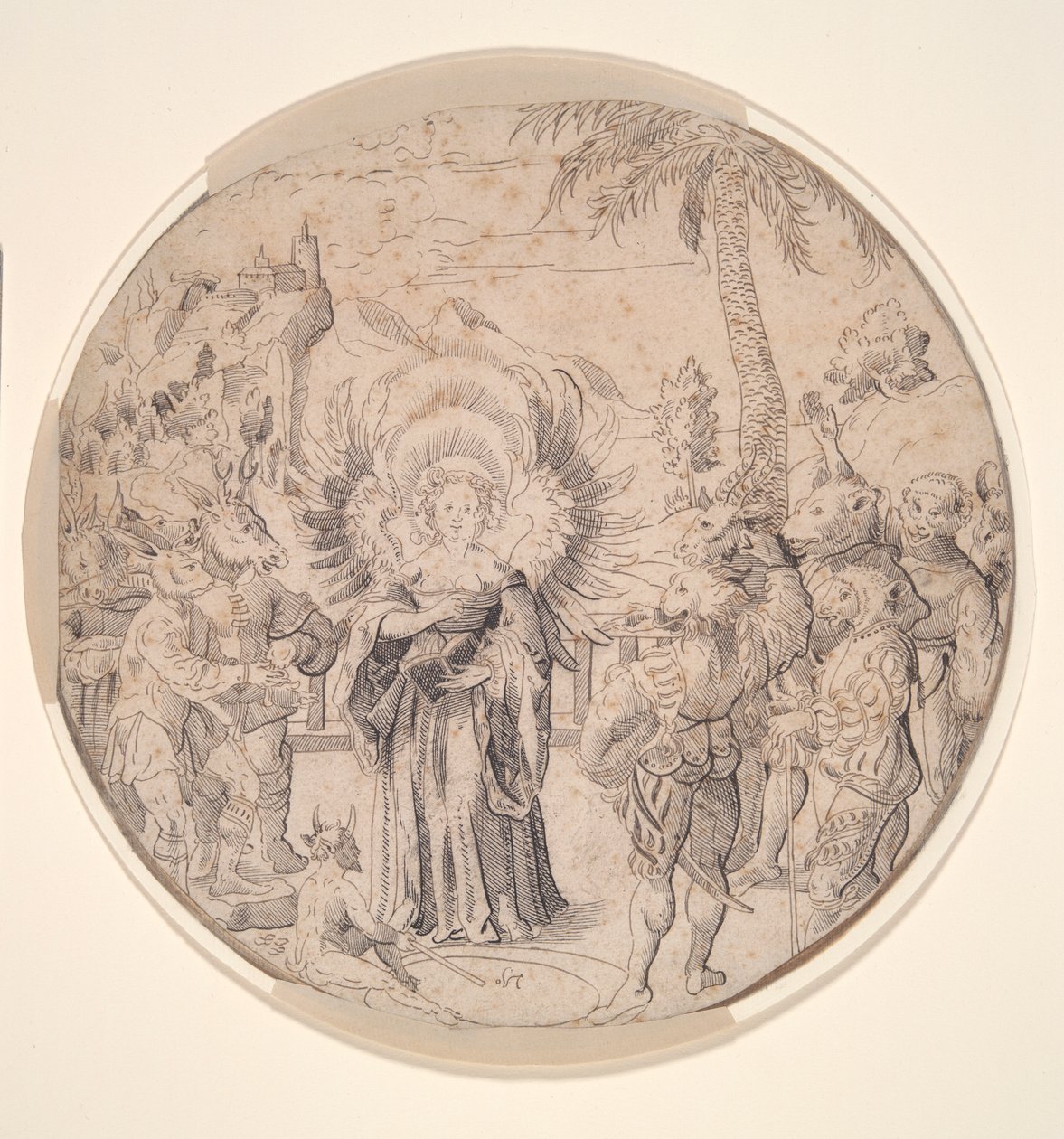 Circe die de Mannen van Odysseus in Dieren Verandert door Unknown